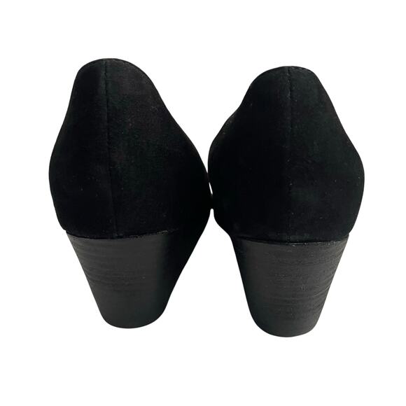 Eileen Fisher Lily Half D'Orsay Pump Heels Black Suede Women's sz 8 - Picture 8 of 13